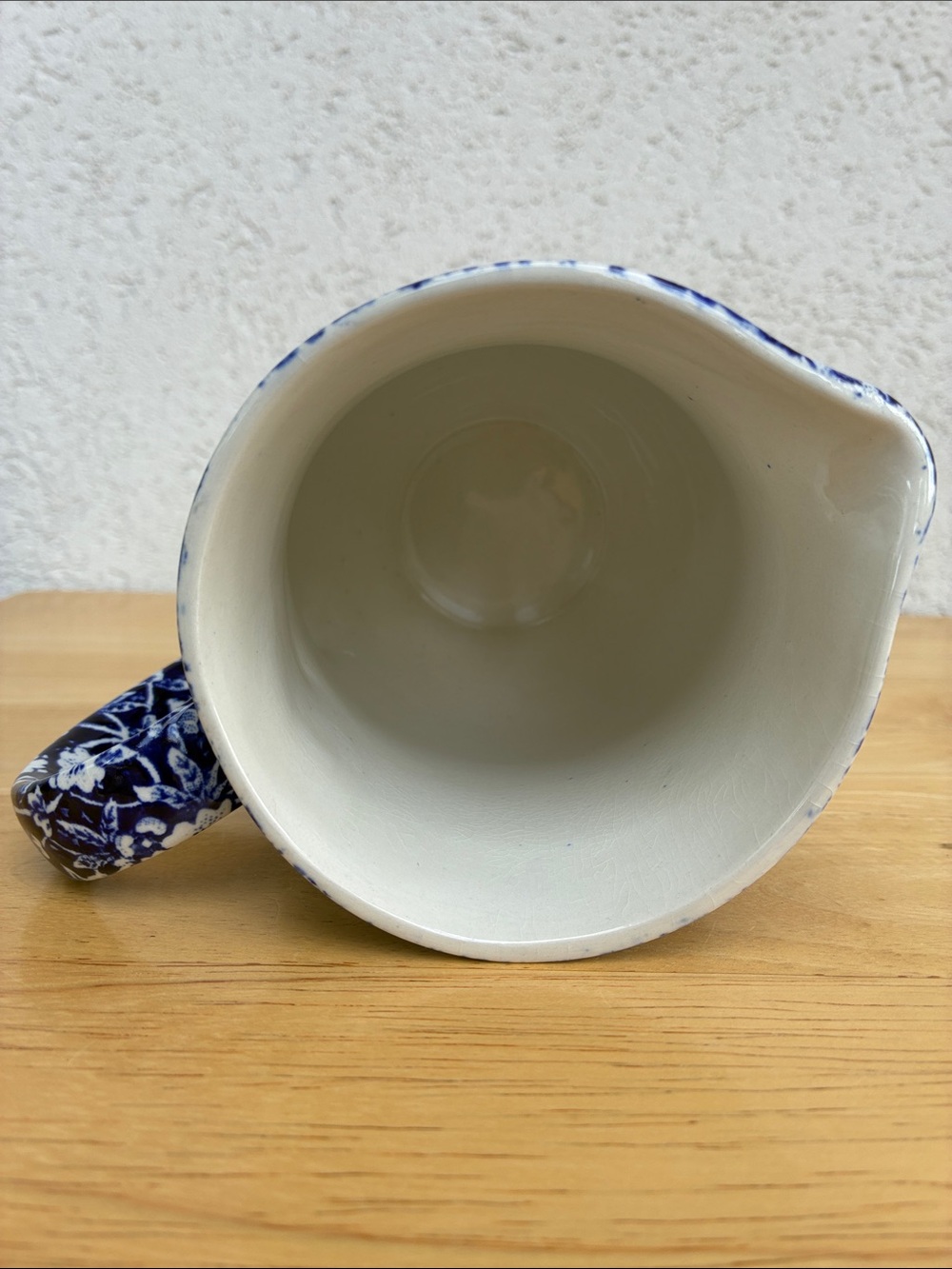Royal Crownford Staffordshire Calico Creamer blue floral Vintage crazed - Picture 6 of 10